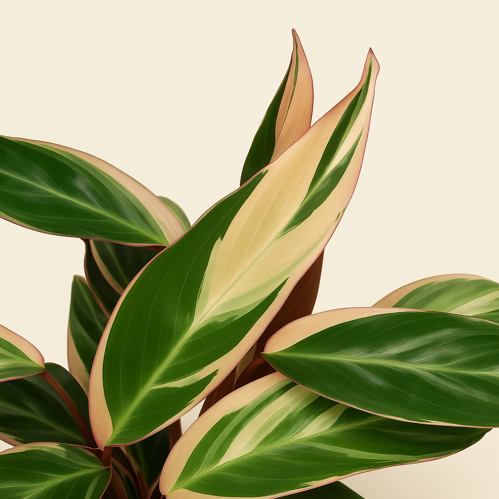 Calathea Triostar – Stromanthe sanguinea ‘Triostar’ - 70 cm - Ø19cm - Luna's Leaf Co.