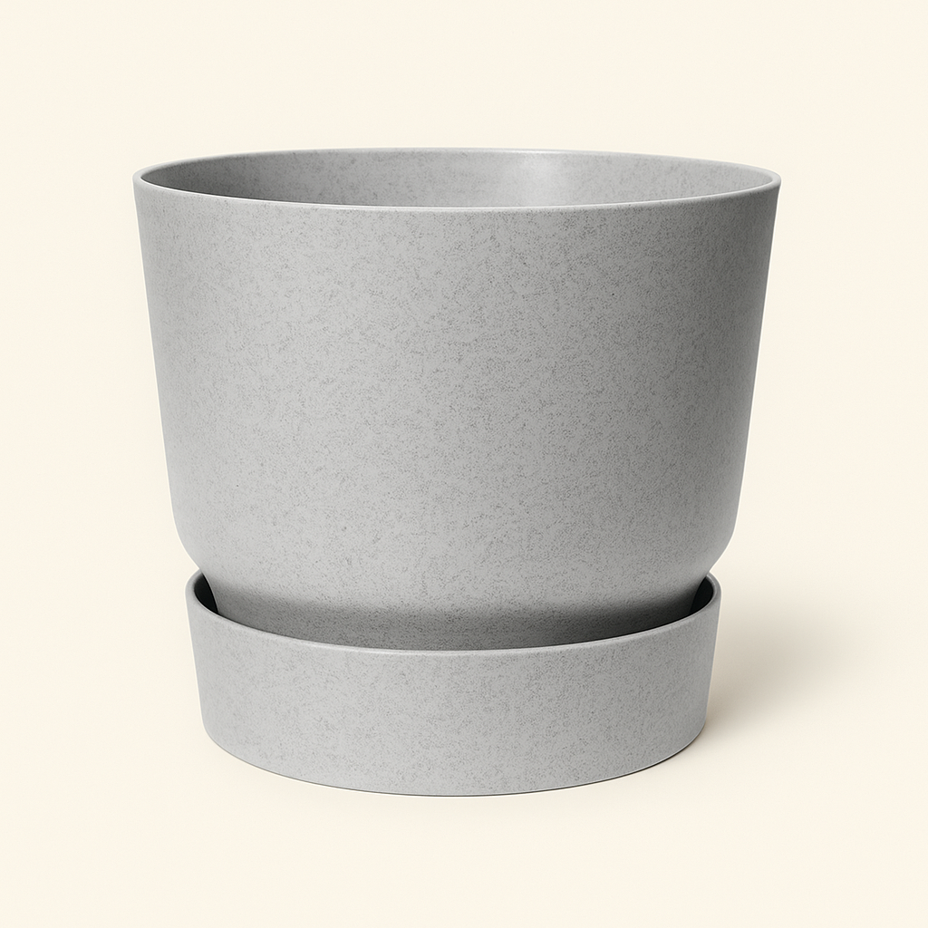 elho Greenville Rundtopf grau – M – Ø24 cm, Höhe 23 cm - Luna's Leaf Co.