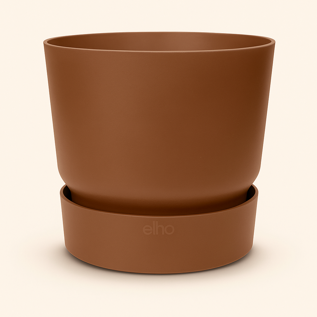 elho Greenville Rundtopf braun – L – Ø30 cm, Höhe 28 cm - Luna's Leaf Co.