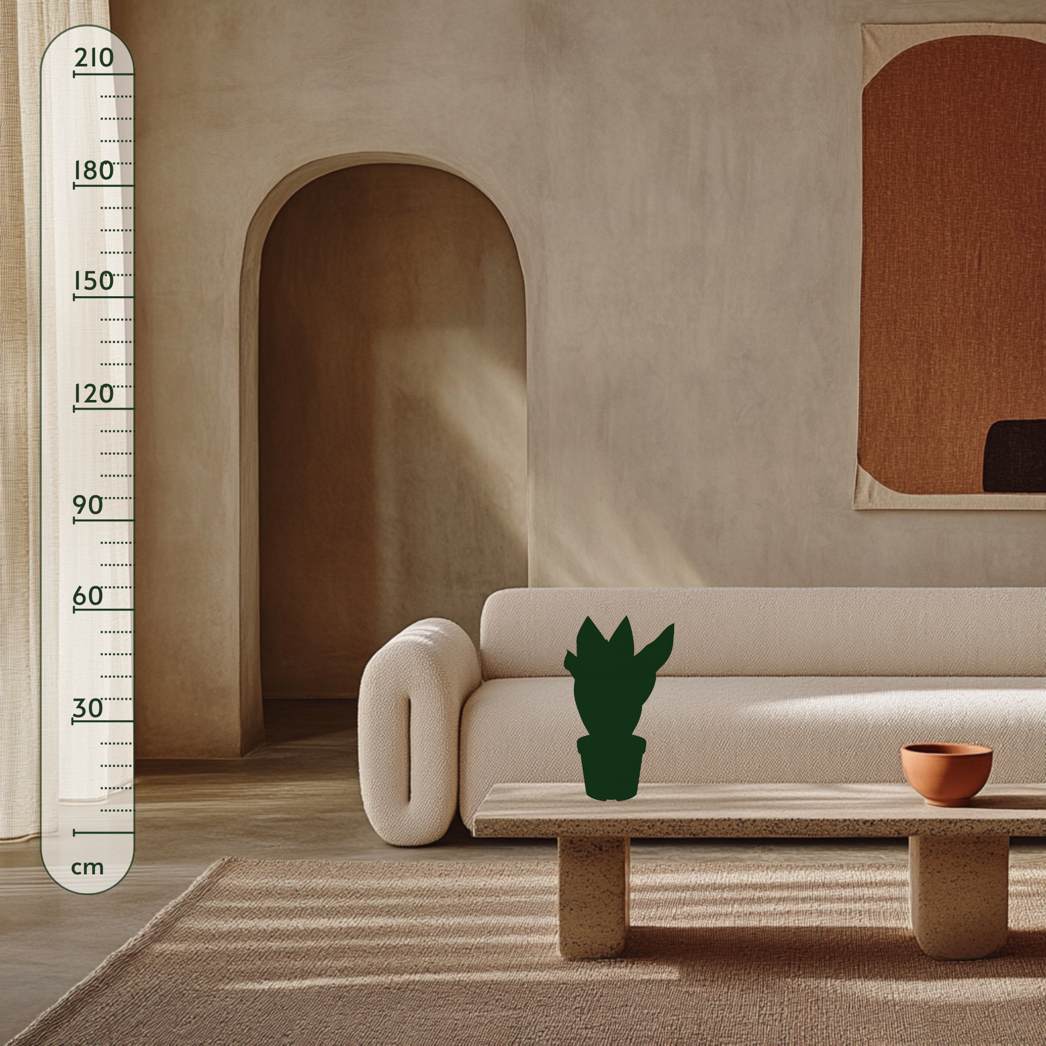 Premium Bogenhanf Moonshine – Sansevieria trifasciata 'Moonshine' - 40 cm - Ø14cm - Luna's Leaf Co.