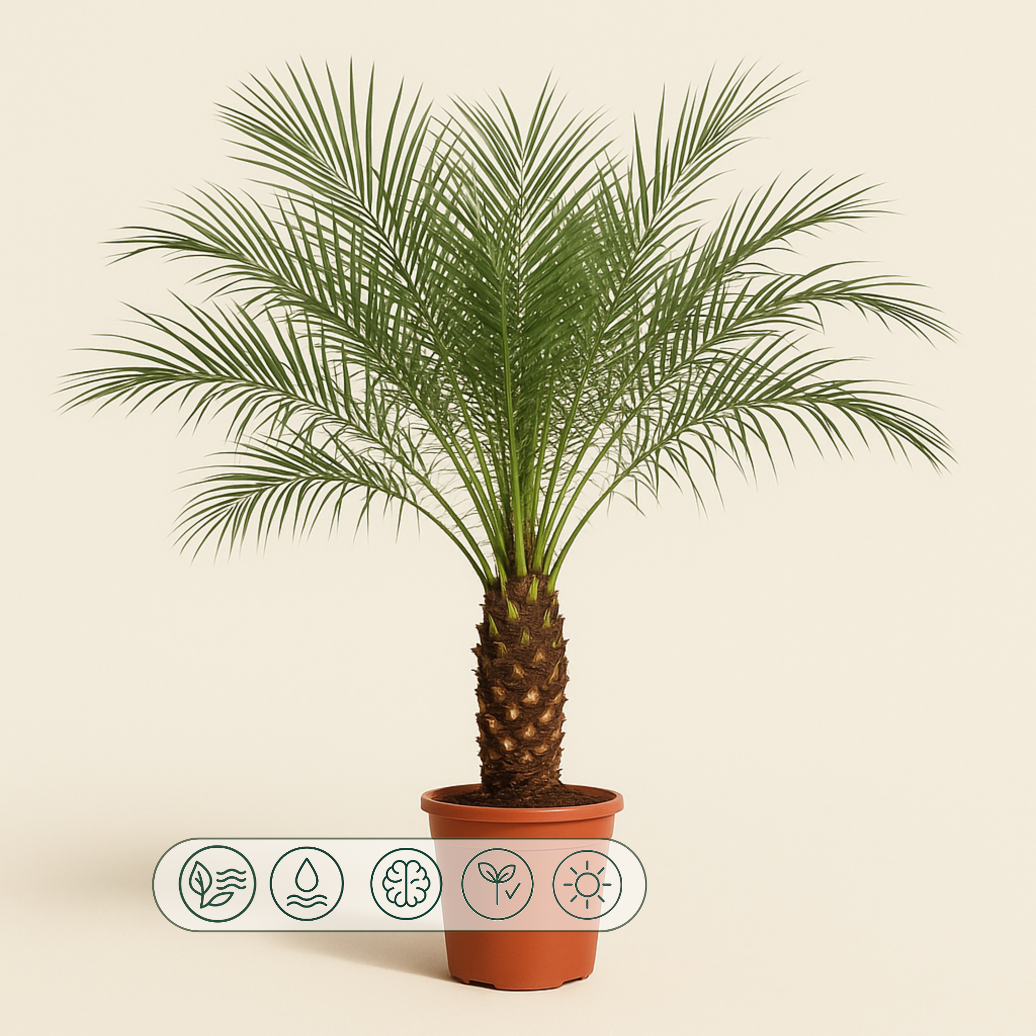 Zwerg-Dattelpalme – Phoenix roebelenii - 160 cm - ø27 - Luna's Leaf Co.