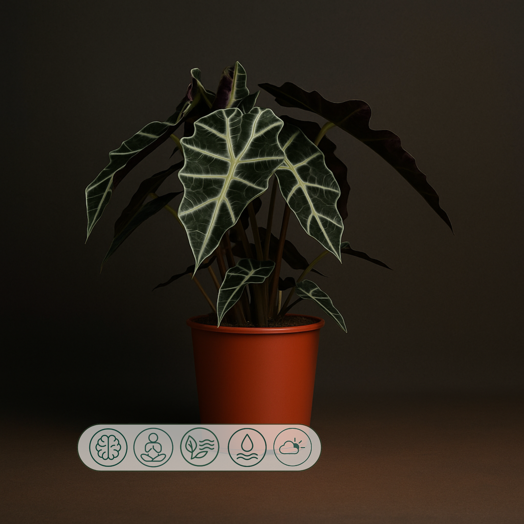 Premium Alocasia Polly – Alocasia amazonica Polly - 45 cm - Ø17cm