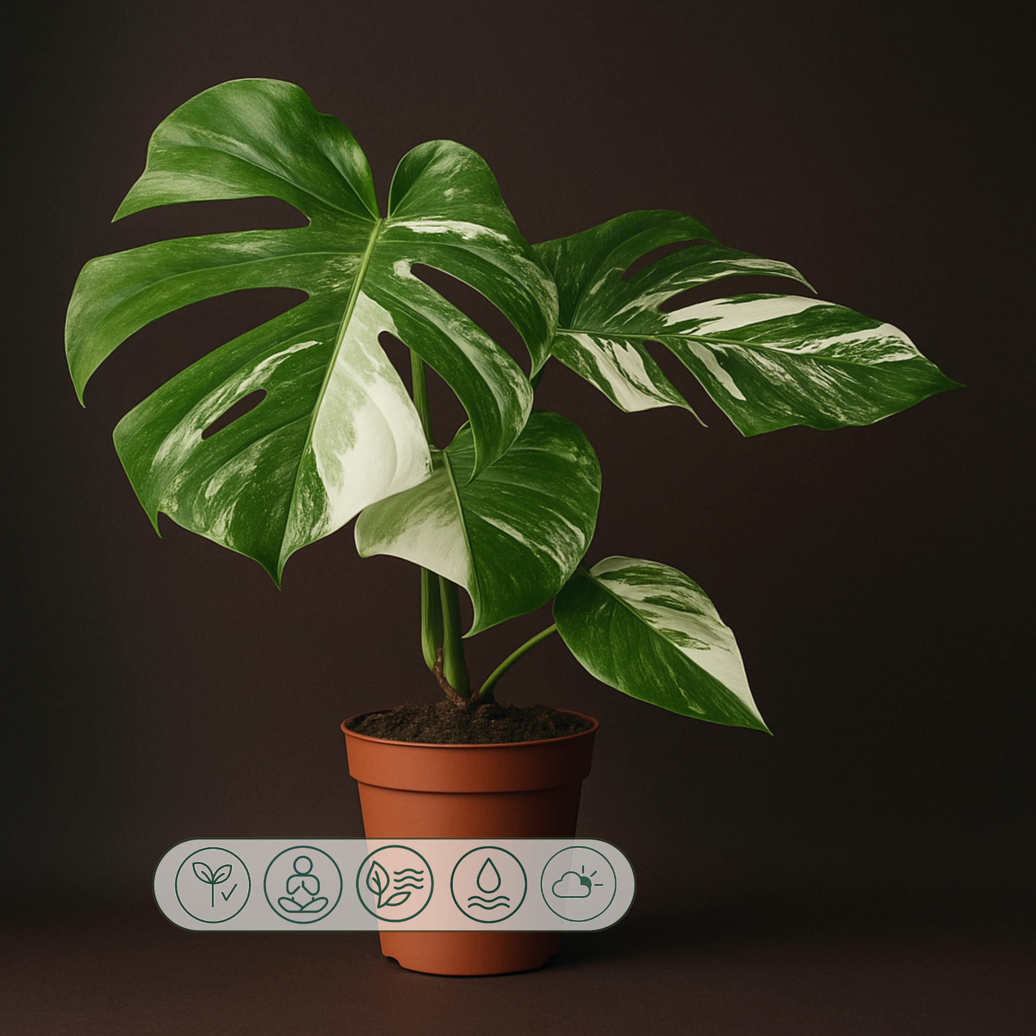 Premium Monstera Deliciosa Variegata - 45 cm - Ø15cm - Luna's Leaf Co.
