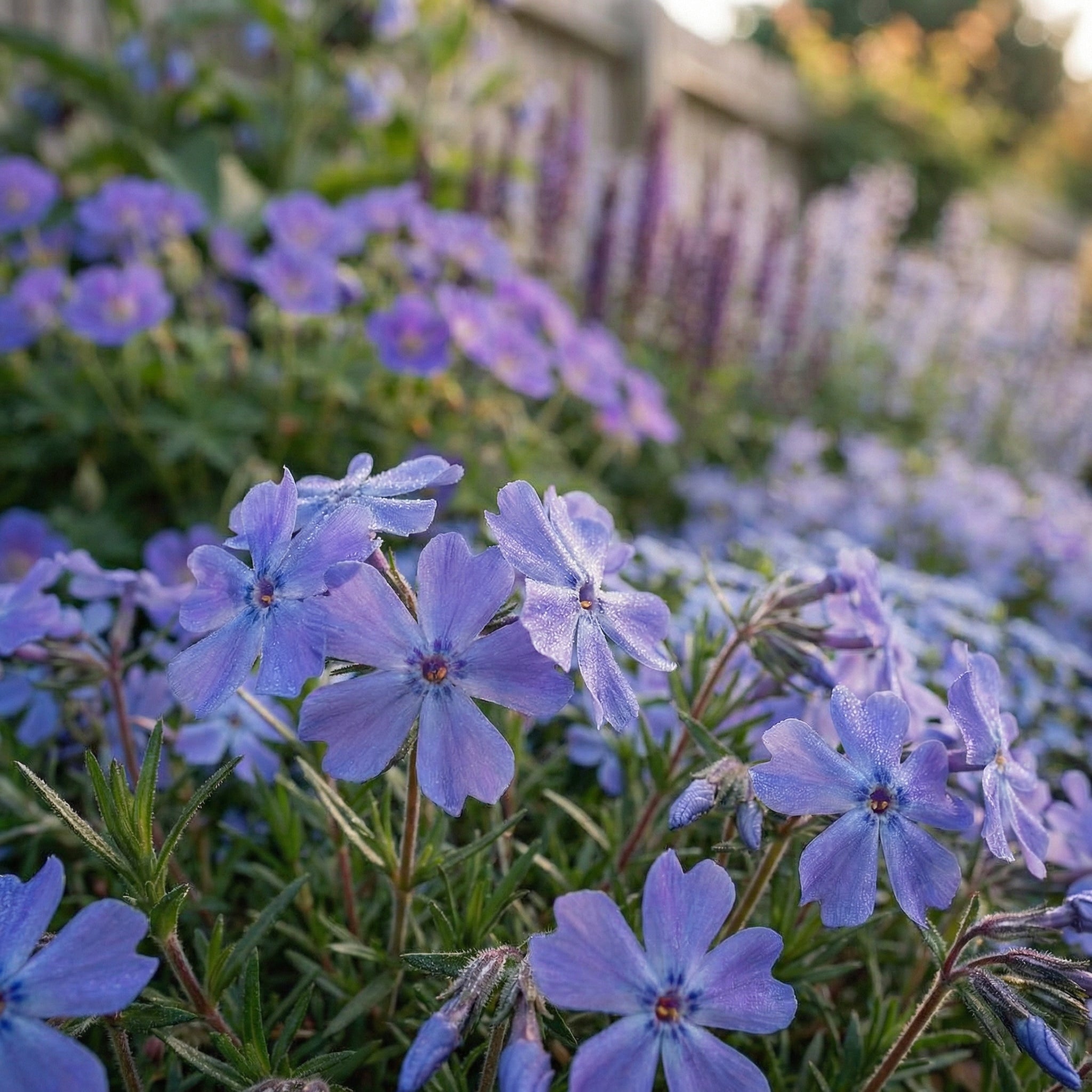 Staudenbeet Blaue Oase - Pflanzenpaket für Sonne bis Halbschatten - 36 Pflanzen - Größe L
