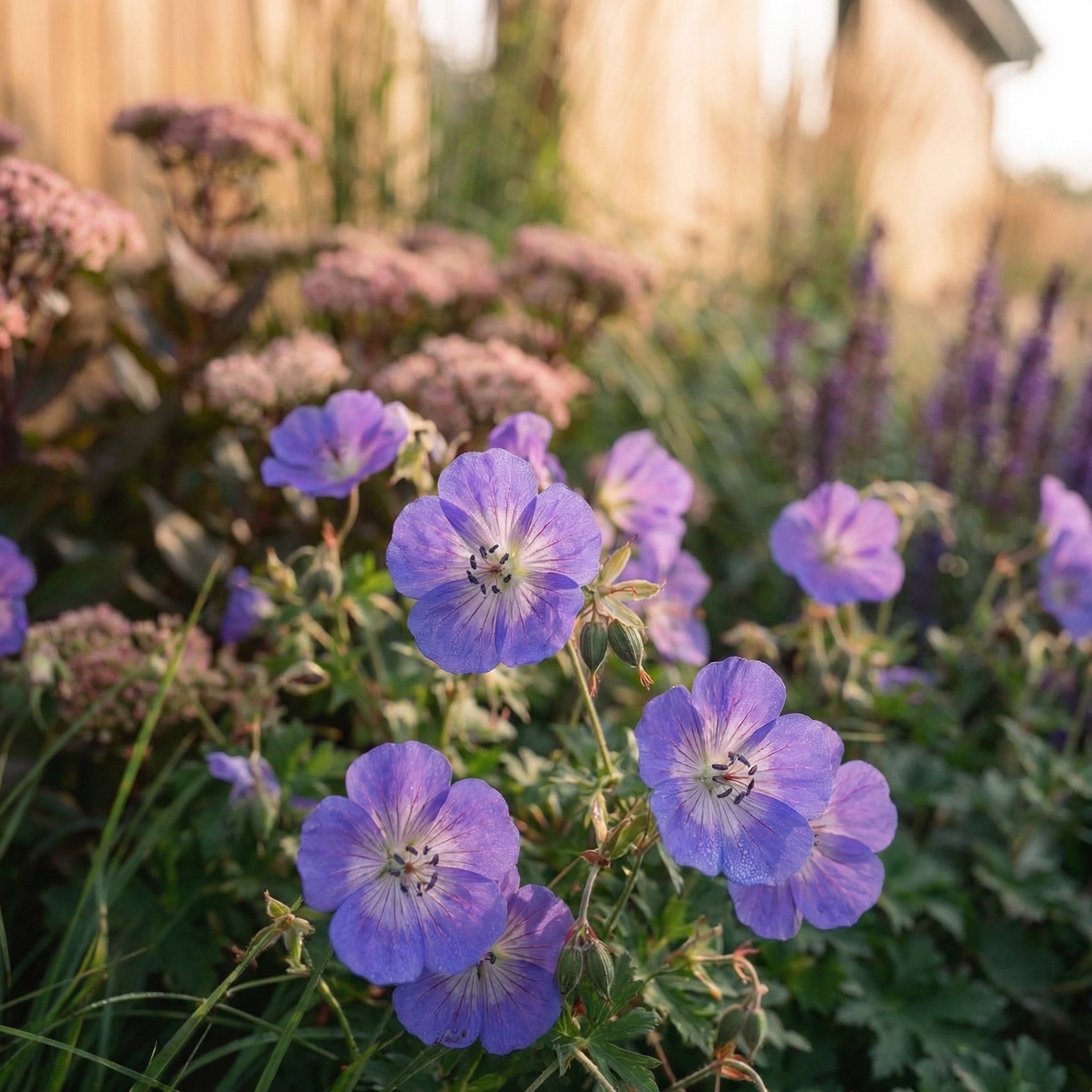Staudenbeet Streifenbeet Pflegeleicht - Pflanzenpaket für Sonne bis Halbschatten - 36 Pflanzen - Größe L