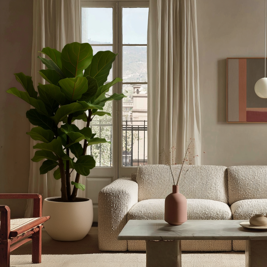 Geigenfeige verzweigt – Ficus lyrata - 190cm - ø32 - Luna's Leaf Co.