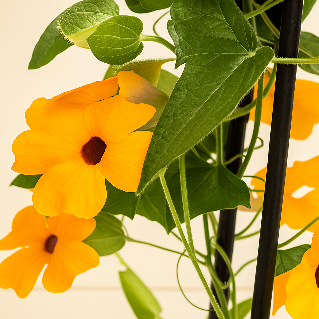 4x 'Sunny Susy New Orange' – Black-eyed Susan Vine – Thunbergia alata ' - Luna's Leaf Co.