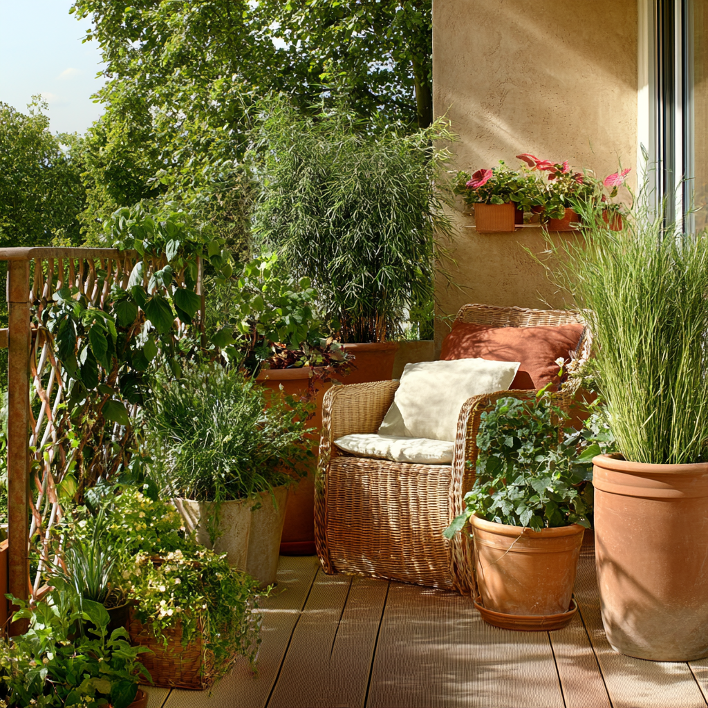 Pflanzen als Sichtschutz: So schaffen große Grüner Privatsphäre auf dem Balkon