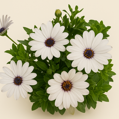 8x Kapmargerite 'Weiß' – African Daisy – Osteospermum ecklonis 'White' - Luna's Leaf Co. 