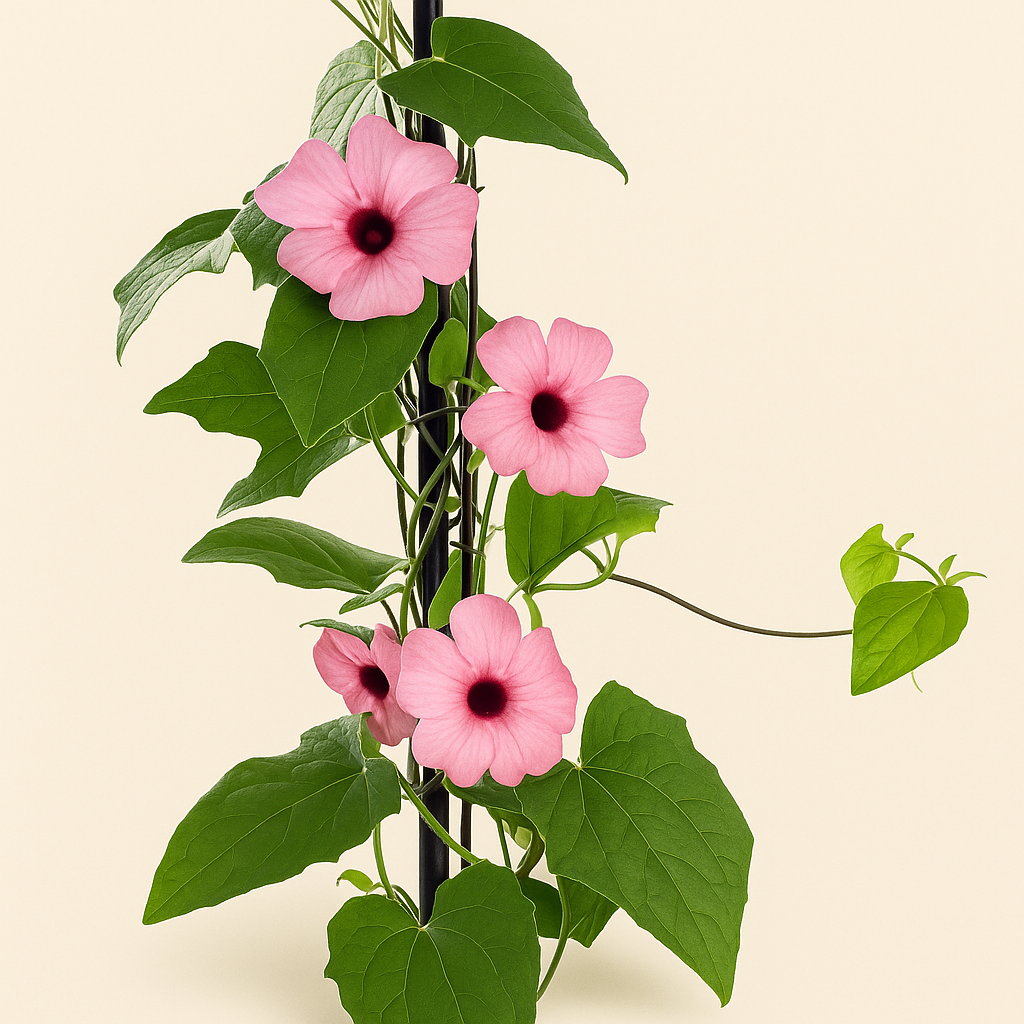4x 'Sunny Susy Rose Sensation' – Black-eyed Susan Vine – Thunbergia alata - Luna's Leaf Co. 