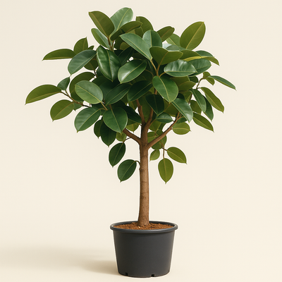 Ficus Robusta mit Stamm – Ficus elastica 'Robusta' - 140 cm - Ø27cm - Luna's Leaf Co. 