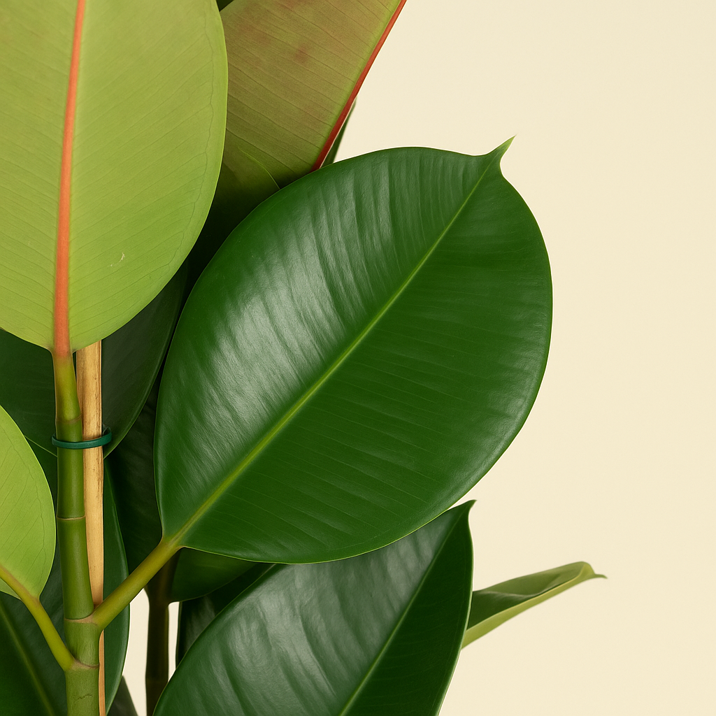 Ficus Robusta mit Stamm – Ficus elastica 'Robusta' - 140 cm - Ø27cm - Luna's Leaf Co. 