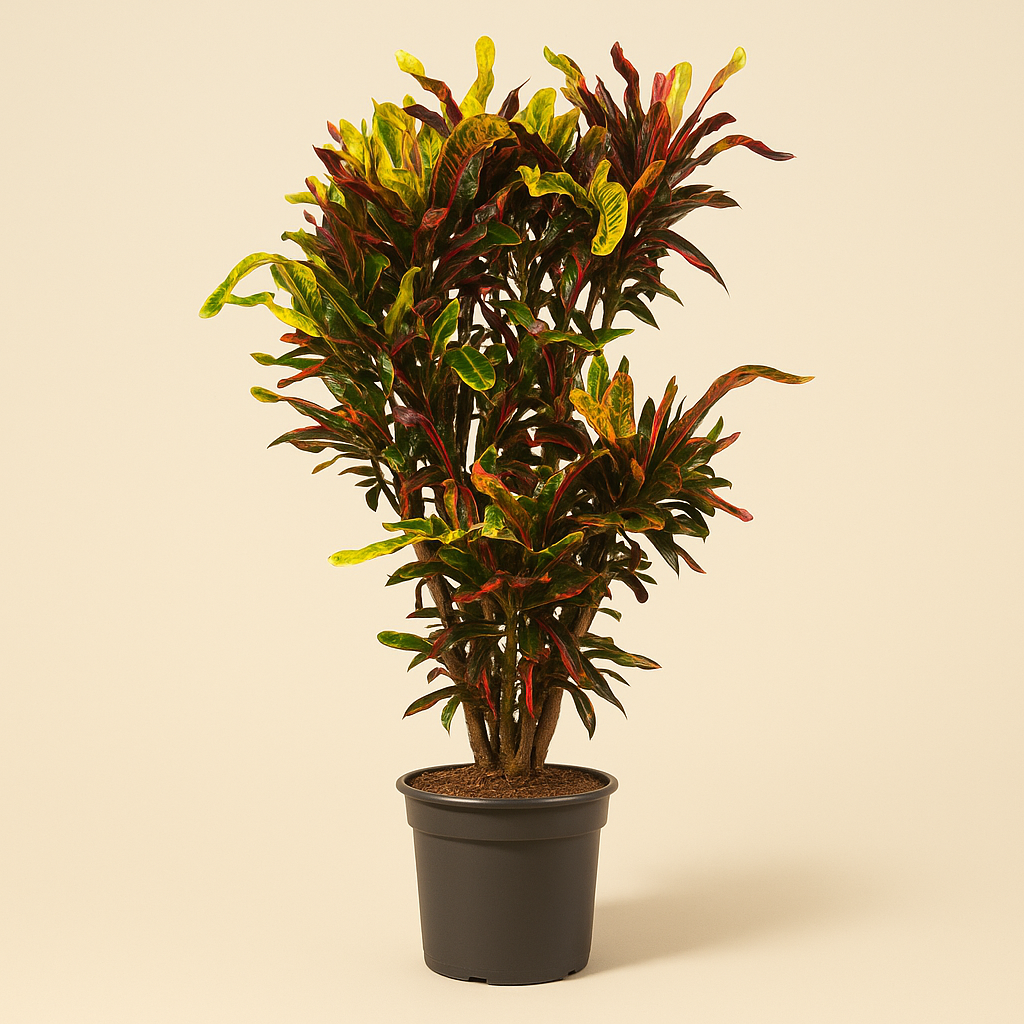 Kroton Mammi – Codiaeum variegatum ‘Mammi’ - 120 cm - ø31 - Luna's Leaf Co. 