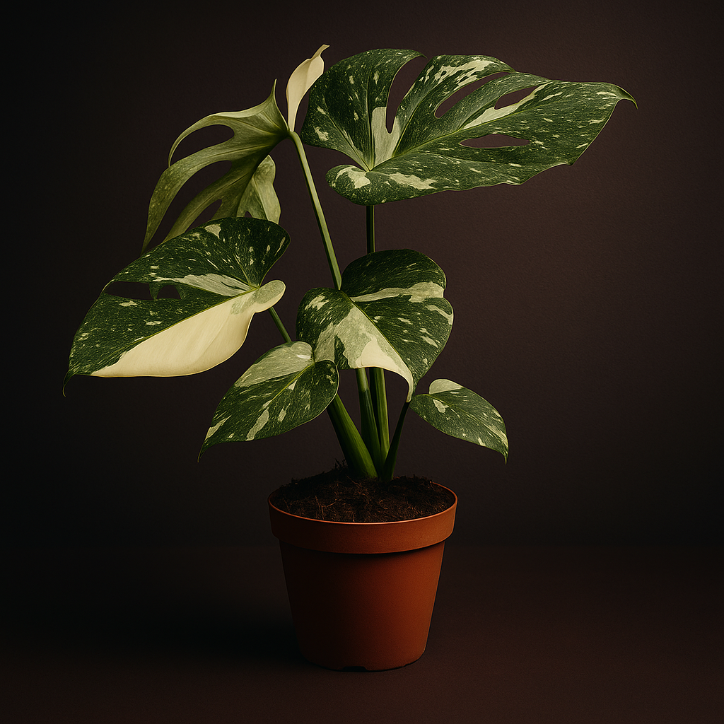 Premium Monstera Thai Constellation – Monstera deliciosa - 50 cm - Ø15cm - Luna's Leaf Co. 
