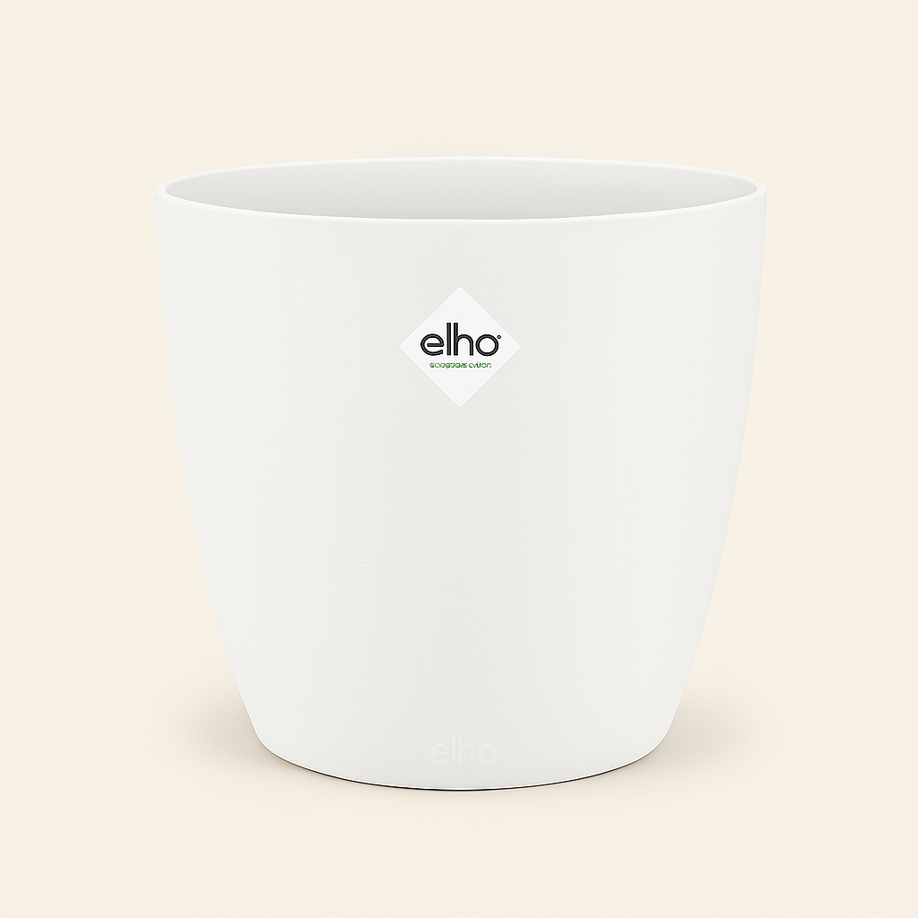 elho Brussels Rundtopf weiß – L – Ø30 cm, Höhe 27 cm - Luna's Leaf Co. 
