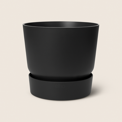 elho Greenville Rundtopf schwarz – M – Ø24 cm, Höhe 23 cm - Luna's Leaf Co. 