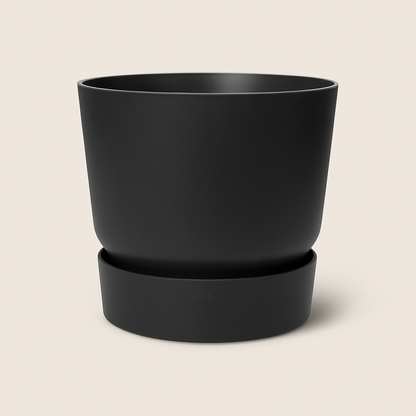 elho Greenville Rundtopf schwarz – L – Ø30 cm, Höhe 28 cm - Luna's Leaf Co. 