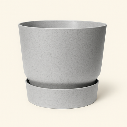 elho Greenville Rundtopf grau – M – Ø24 cm, Höhe 23 cm - Luna's Leaf Co. 