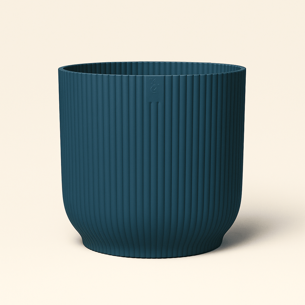 elho Vibes Fold Rundtopf blau – L – Ø30 cm, Höhe 27 cm - Luna's Leaf Co. 