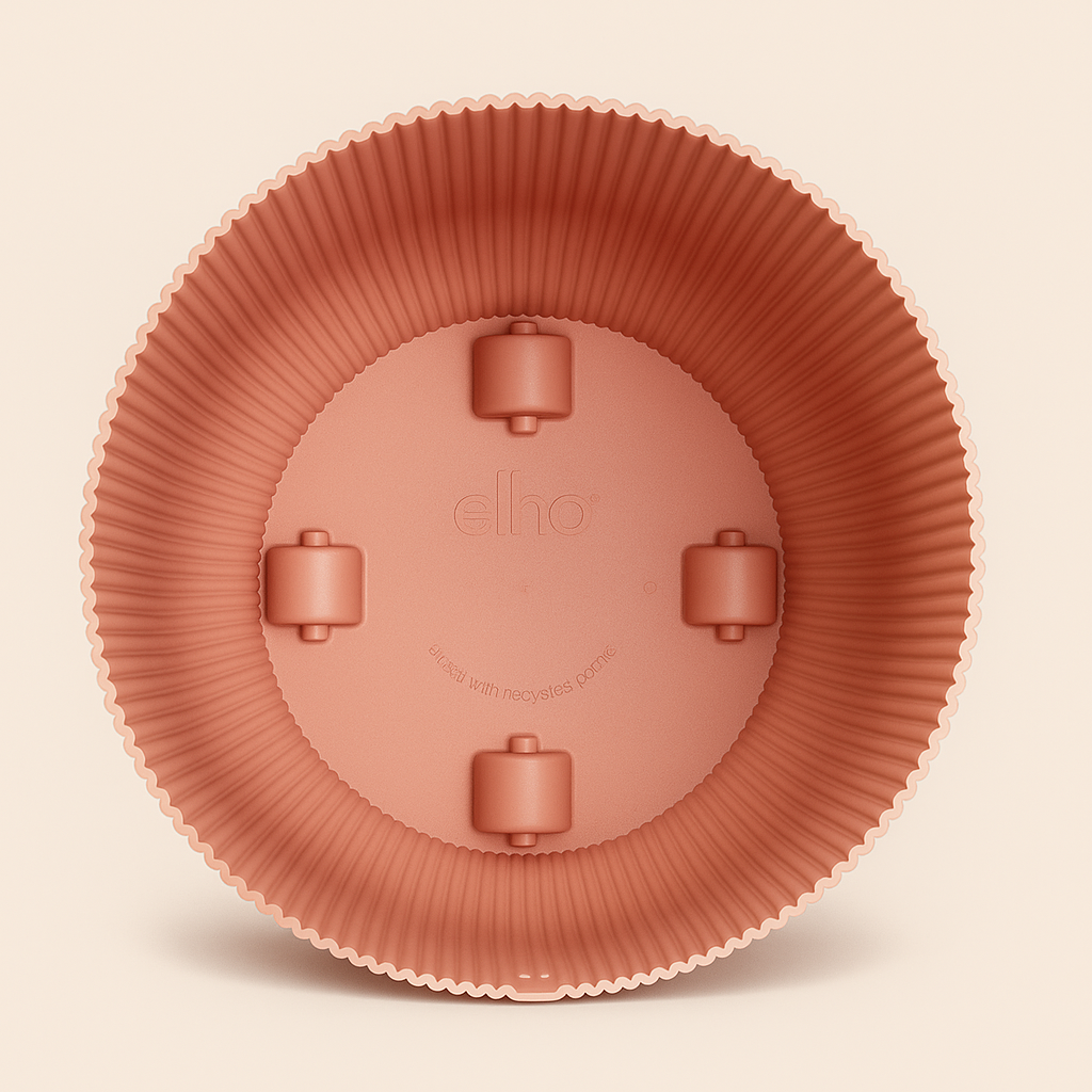 elho Vibes Fold Rundtopf rosa mit Rollen – L – Ø35 cm, Höhe 33 cm - Luna's Leaf Co. 