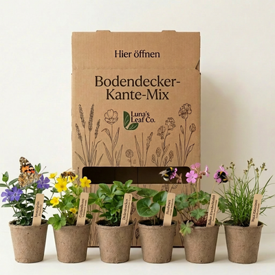 Staudenbeet Bodendecker-Kante-Mix - Pflanzenpaket für Halbschatten bis Schatten - 36 Pflanzen - Größe L