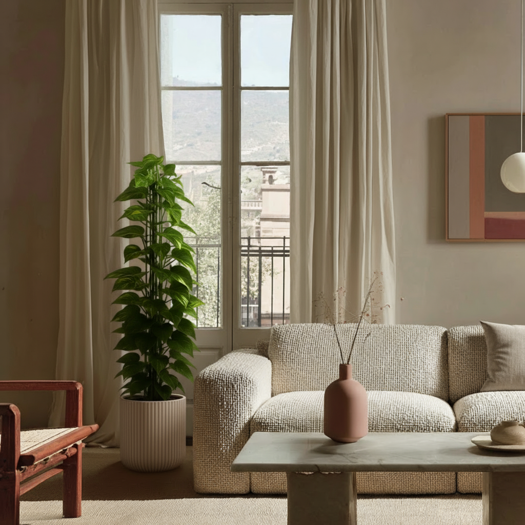 Goldene Efeutute mit Rankgitter – Epipremnum aureum - 160 cm - ø27 - Luna's Leaf Co. 