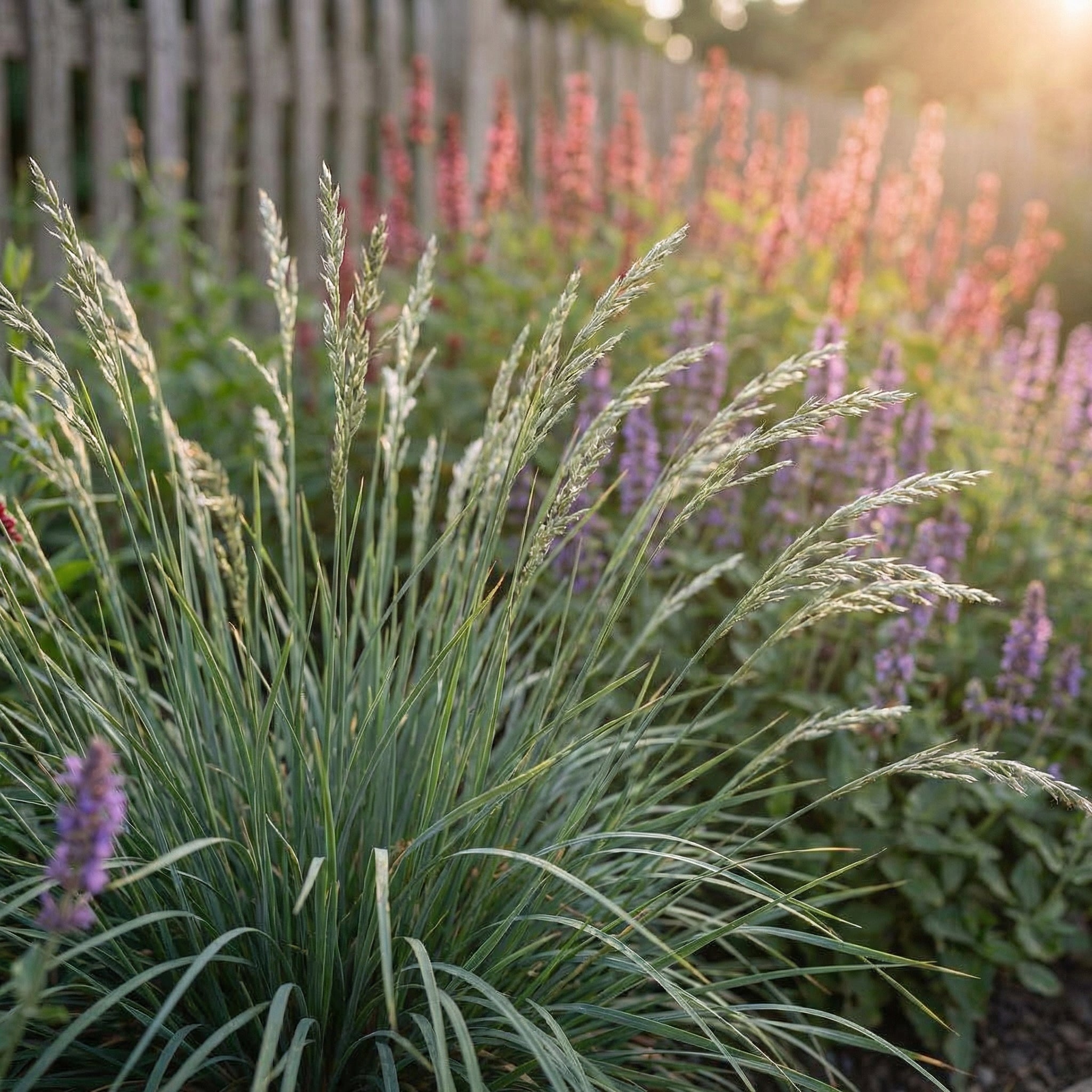 Staudenbeet Silver Dry Garden - Pflanzenpaket für Sonne - 36 Pflanzen - Größe L