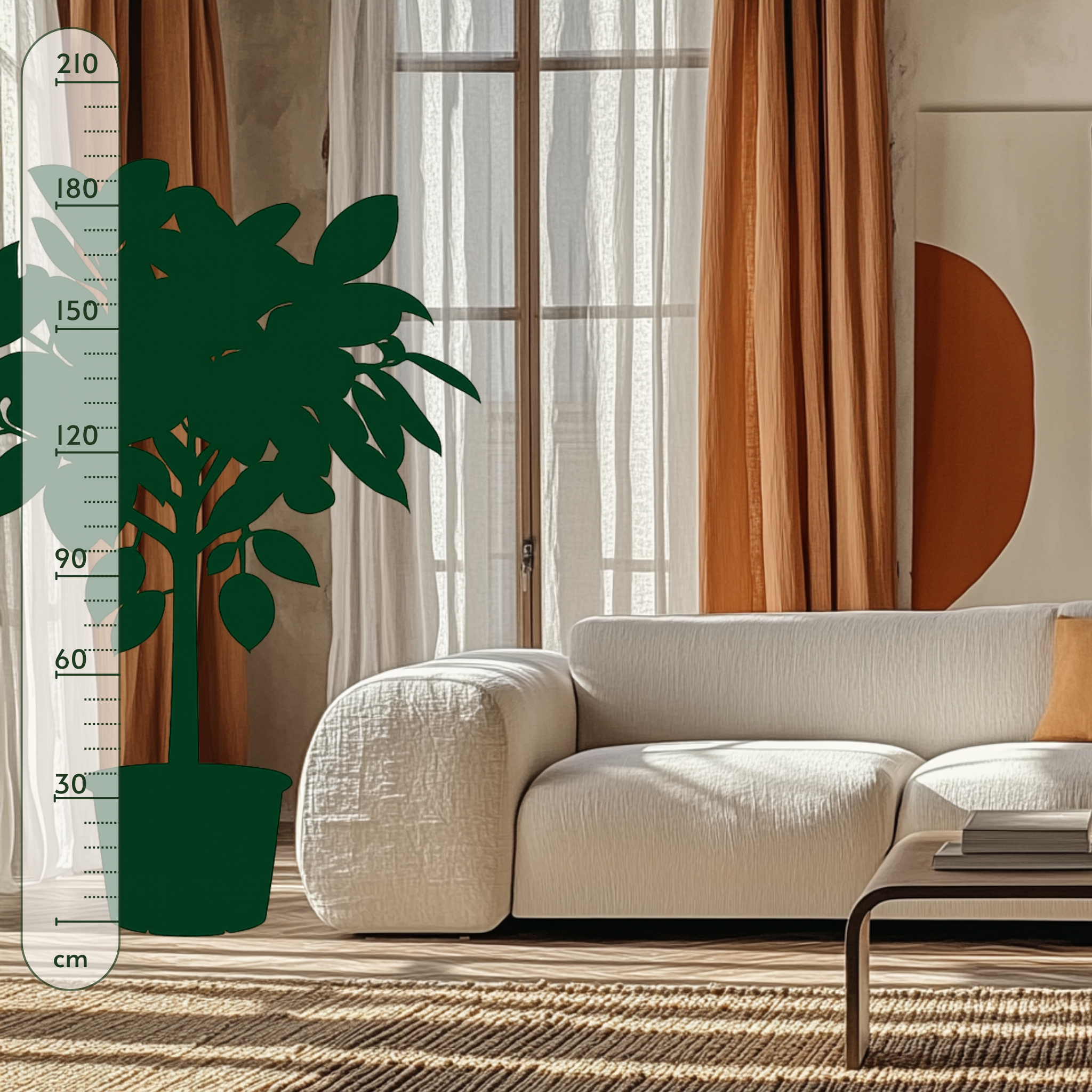 Ficus Robusta mit Stamm – Ficus elastica 'Robusta' - 190cm - ø40 - Luna's Leaf Co. 