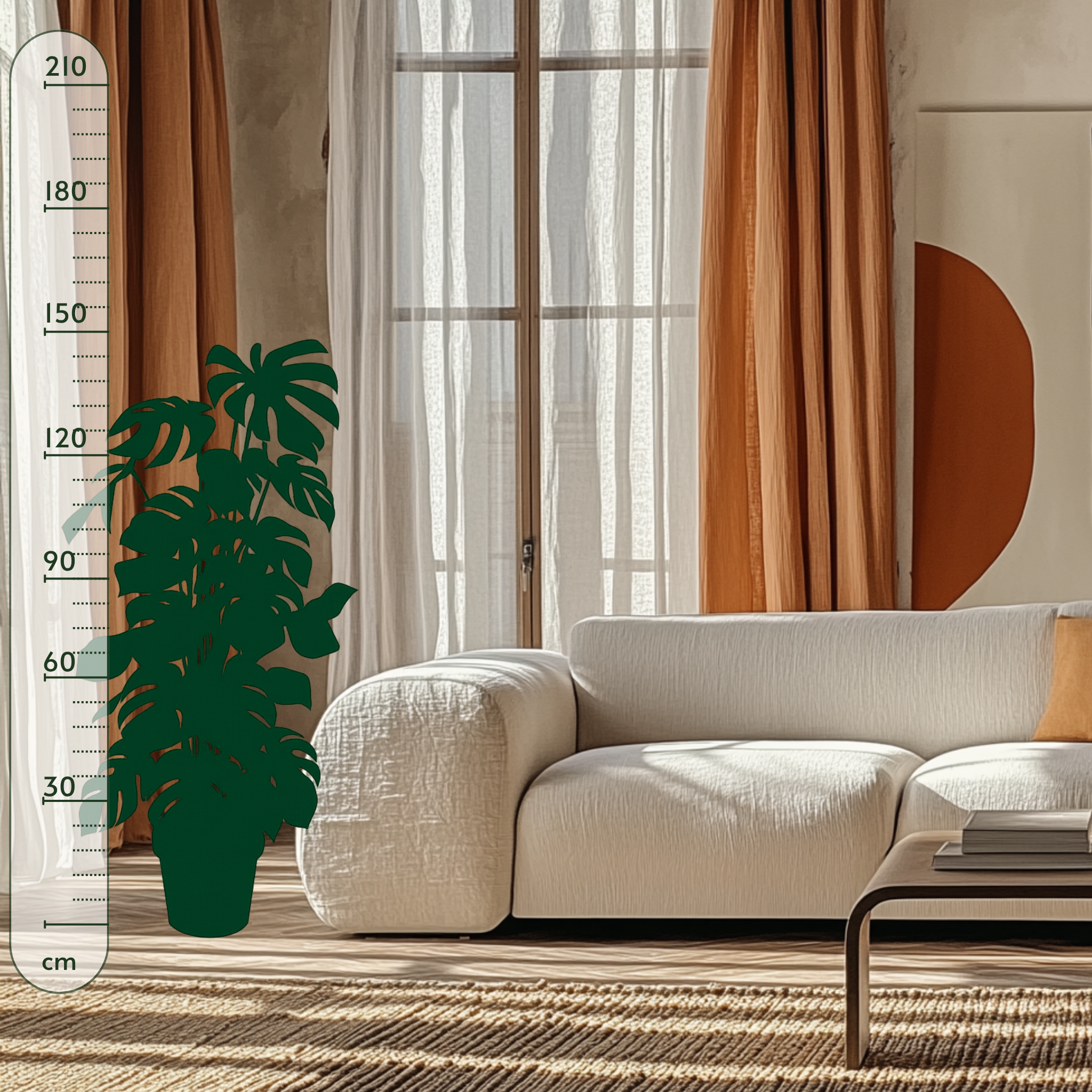 Fensterblatt XXL – Swiss Cheese Plant – Monstera deliciosa - 150cm - ⌀27 - Luna's Leaf Co. 
