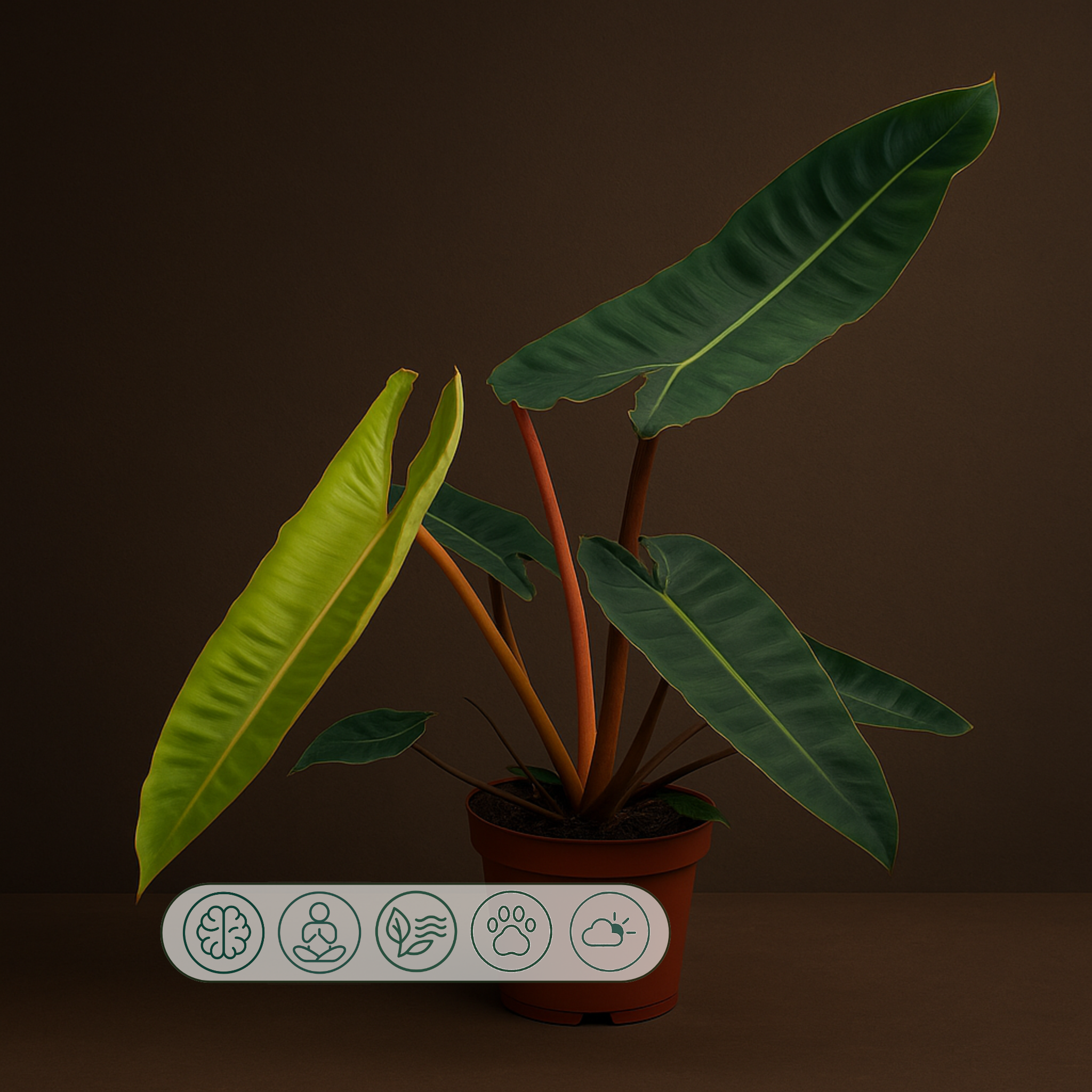 Premium Philodendron Billietiae – Philodendron billietiae - 25cm - Ø12cm - Luna's Leaf Co. 