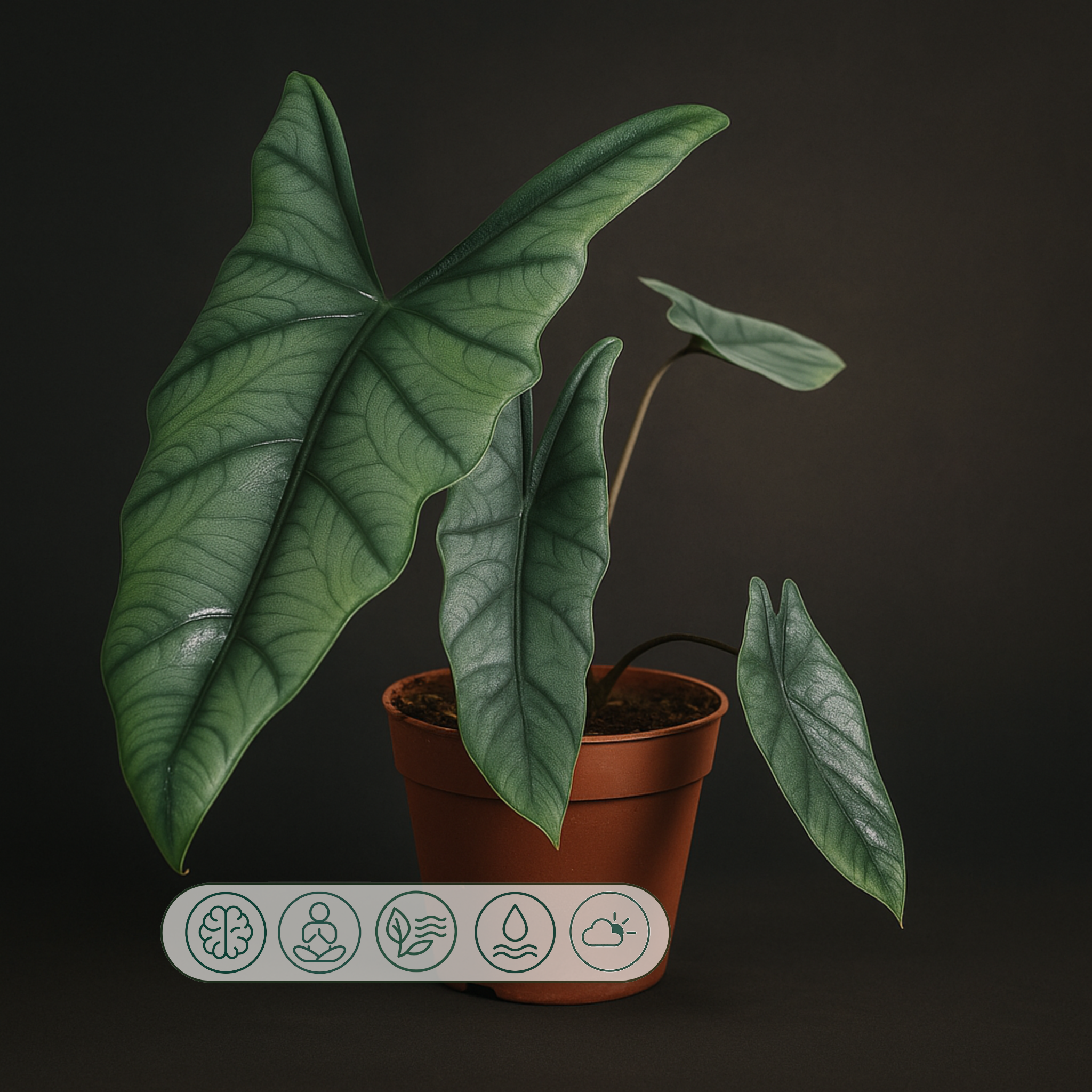 Premium Alocasia Heterophylla - 25 cm - Ø12cm - Luna's Leaf Co. 