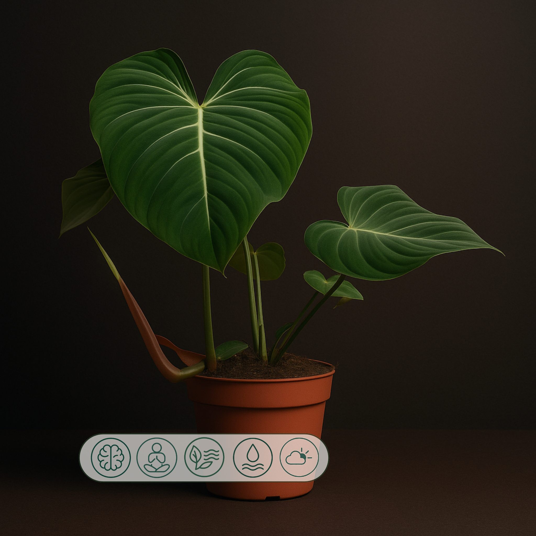 Premium Philodendron Gloriosum - 60 cm - Ø15cm - Luna's Leaf Co. 
