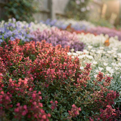 Staudenbeet Steingarten-Teppich - Pflanzenpaket für Sonne - 36 Pflanzen - Größe L