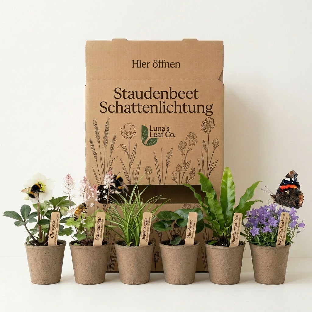 Staudenbeet Schattenlichtung - Pflanzenpaket für Schatten - 36 Pflanzen - Größe L