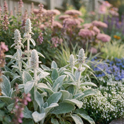 Staudenbeet Silver Dry Garden - Pflanzenpaket für Sonne - 36 Pflanzen - Größe L