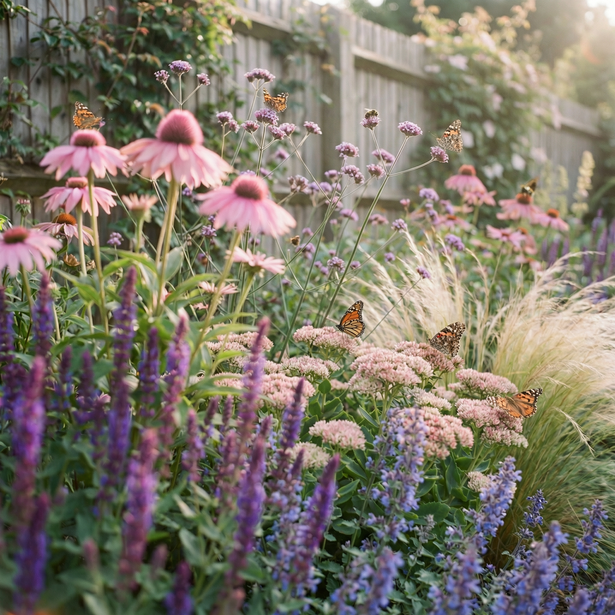 Staudenbeet Bienenbuffet - Pflanzenpaket für Sonne - 72 Pflanzen - Größe XL - Luna's Leaf Co. 