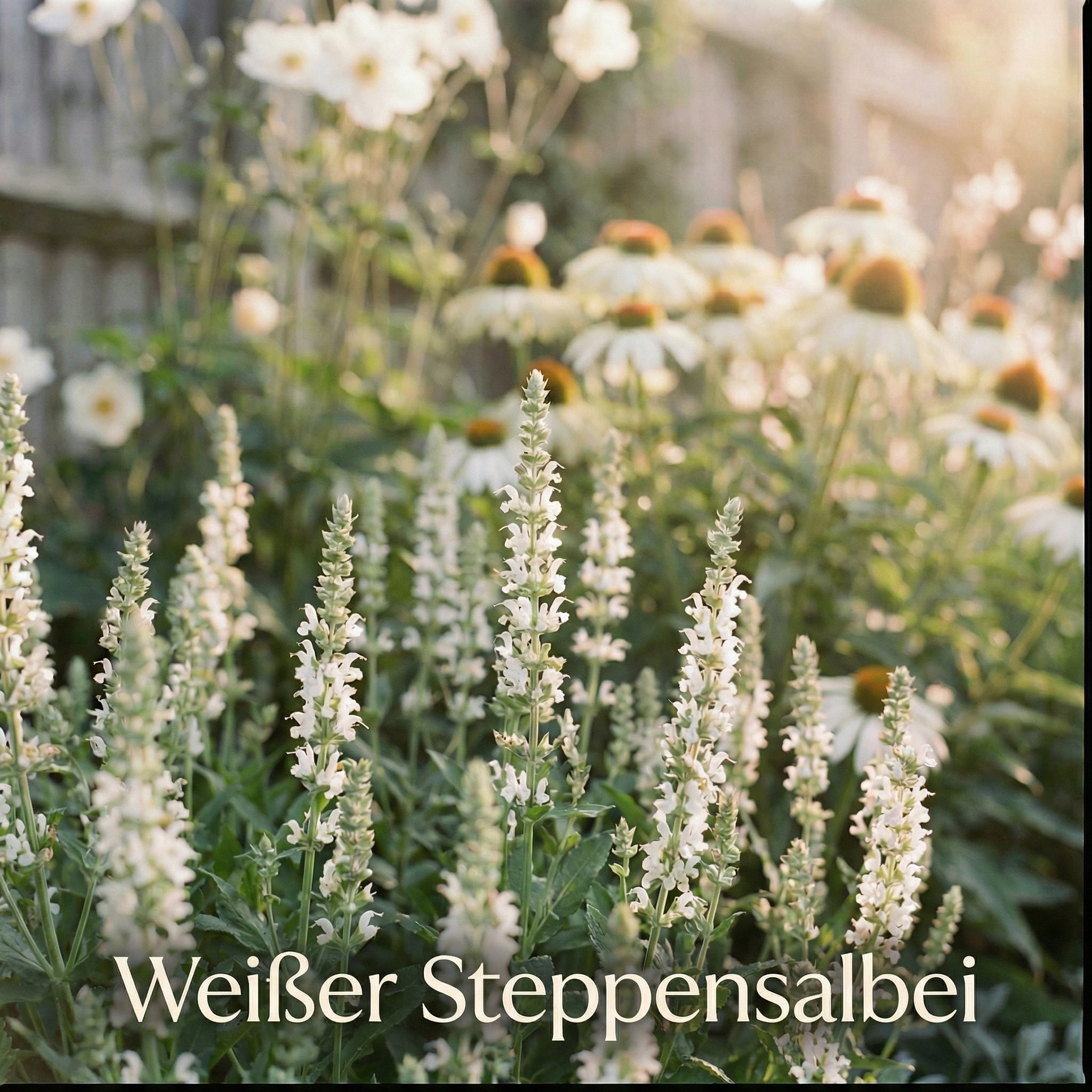 Staudenbeet White & Green - Pflanzenpaket für Sonne bis Halbschatten - 72 Pflanzen - Größe XL - Luna's Leaf Co. 