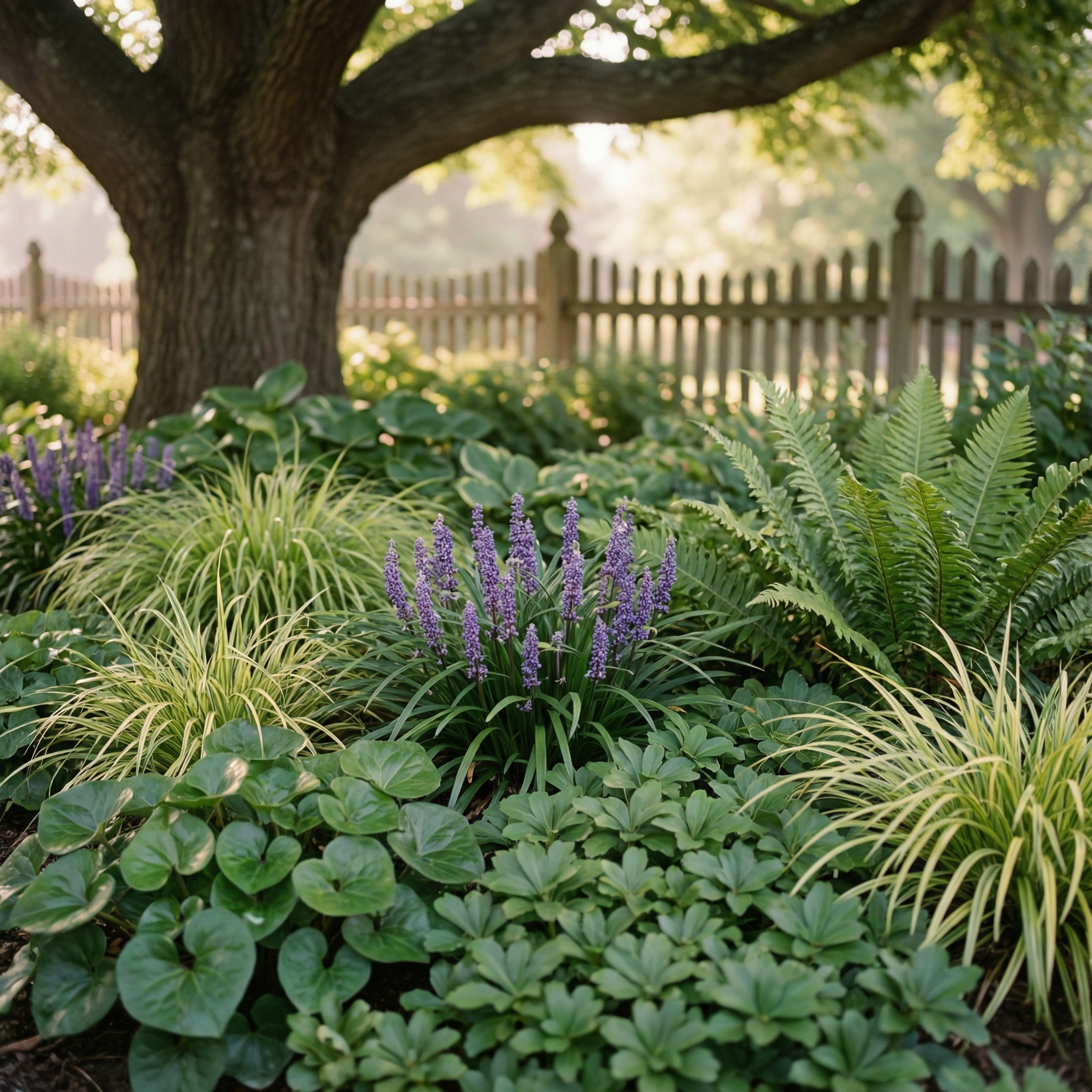 Staudenbeet Schatten Dschungel XL - Pflanzenpaket für Schatten - 72 Pflanzen - Größe XL - Luna's Leaf Co. 