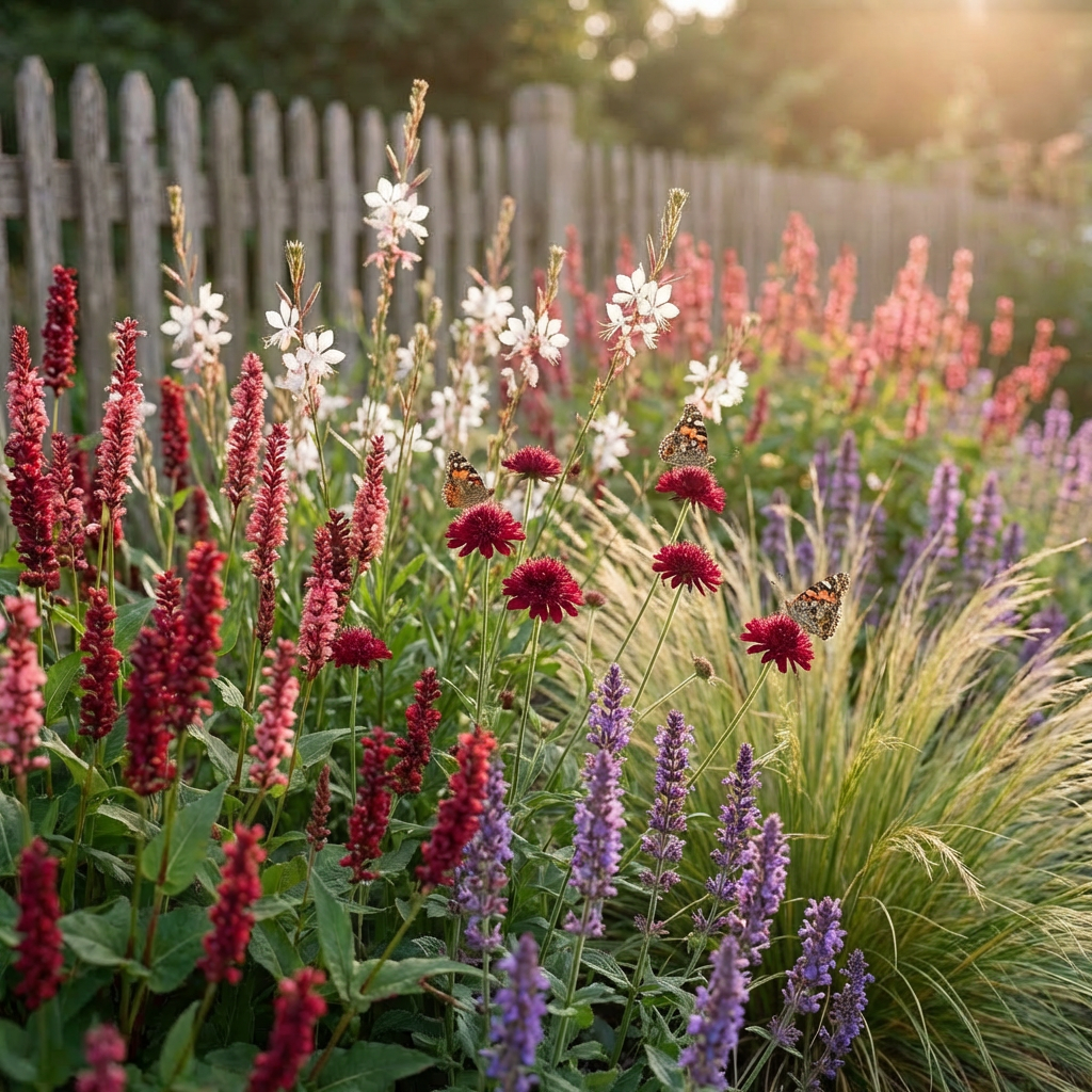 Staudenbeet Modern Cottage - Pflanzenpaket für Sonne bis Halbschatten - 36 Pflanzen - Größe L