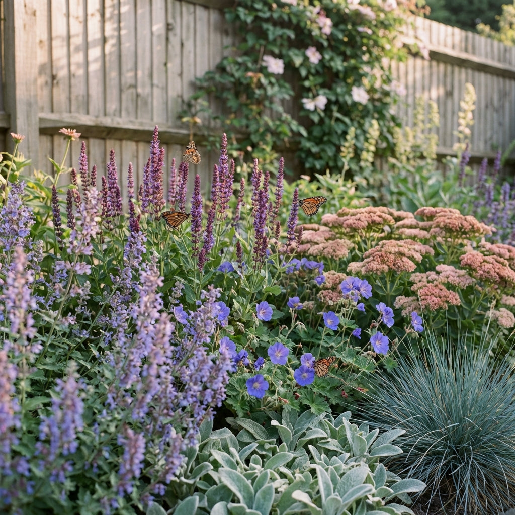 Staudenbeet Stadtbeet Pflegeleicht - Pflanzenpaket für Sonne bis Halbschatten - 36 Pflanzen - Größe L