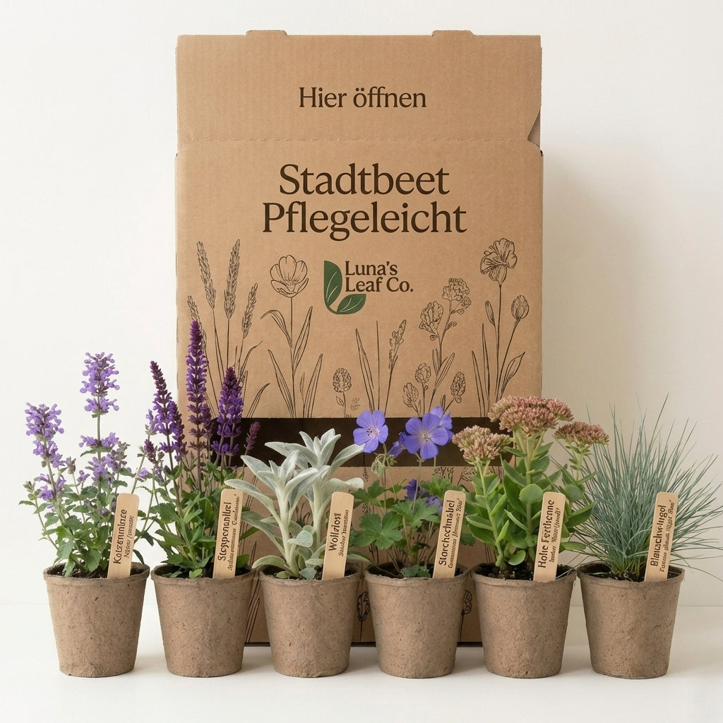 Staudenbeet Stadtbeet Pflegeleicht XL - Pflanzenpaket für Sonne bis Halbschatten - 72 Pflanzen - Größe XL
