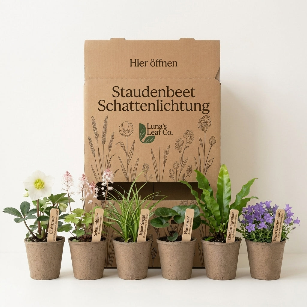 Staudenbeet Schattenlichtung XL - Pflanzenpaket für Schatten - 72 Pflanzen - Größe XL