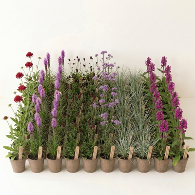 Staudenbeet Heimische Wildstauden XL - Pflanzenpaket für Sonne bis Halbschatten - 72 Pflanzen - Größe XL