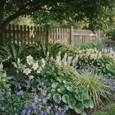 Staudenbeet Schattenlichtung - Pflanzenpaket für Schatten - 36 Pflanzen - Größe L