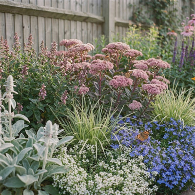 Staudenbeet Silver Dry Garden - Pflanzenpaket für Sonne - 36 Pflanzen - Größe L