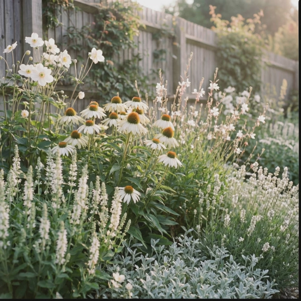 Video laden: Staudenbeet White &amp; Green - Pflanzenpaket für Sonne bis Halbschatten - 72 Pflanzen - Größe XL